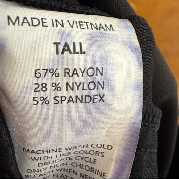 Quince Black Ultra Stretch Ponte Straight Leg 4 Pocket Pants NWT Small TALL Work - Picture 15 of 16